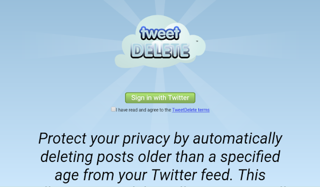 TweetDelete front page