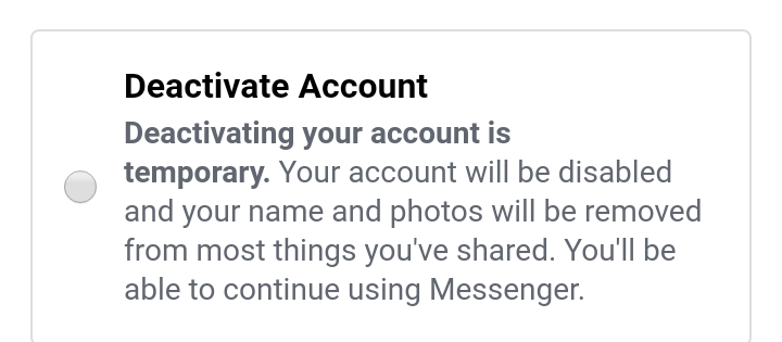 How to delete Facebook account — Deactivate account